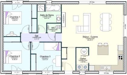 Plan maison Acces 95m2